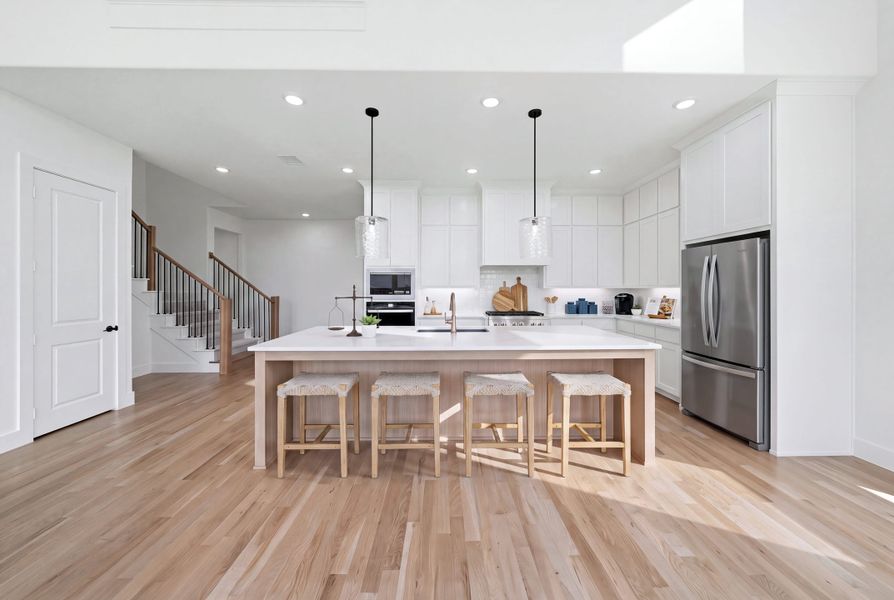 Furnished interior view inside a new home in Estates at Rockhill, Frisco (Image 18).