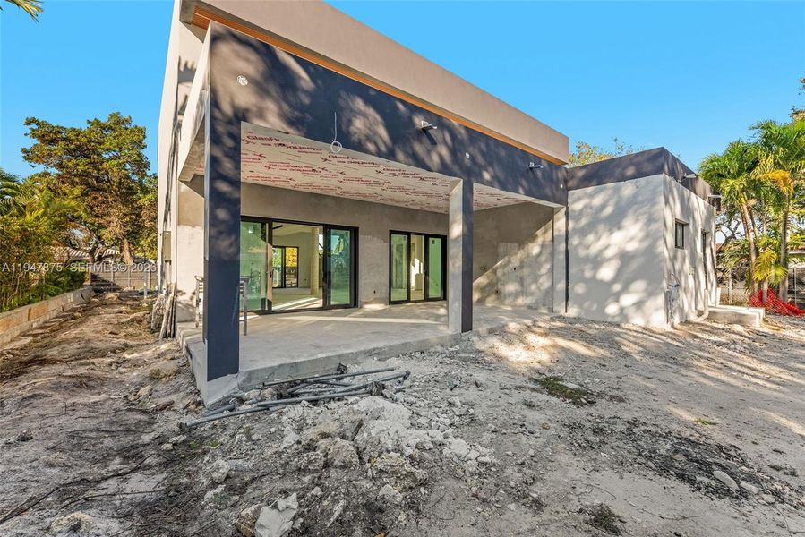 Exterior details and patio area of a home in , Miami Shores (Image 2). Exterior details and patio area of a home in , Miami Shores (Image 2).