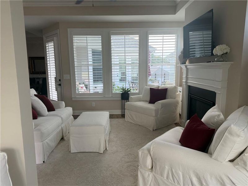 Furnished interior view inside a new home in The Courtyards at Bailey Farms, Dacula (Image 45). Furnished interior view inside a new home in The Courtyards at Bailey Farms, Dacula (Image 45).