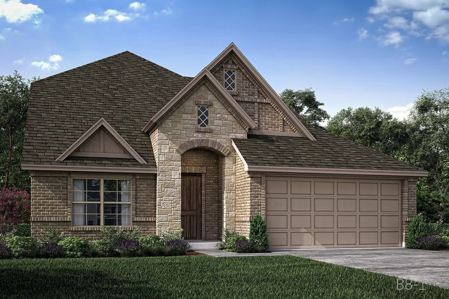 Representative exterior photo of a completed home built from the Trenton by John Houston Homes in Vista Point - Phase 1, Grandview, TX (Image 2).