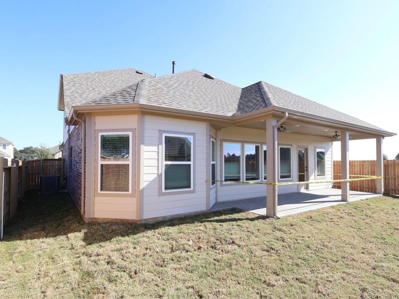 Exterior details and patio area of a home in Sorella, Tomball (Image 18).
