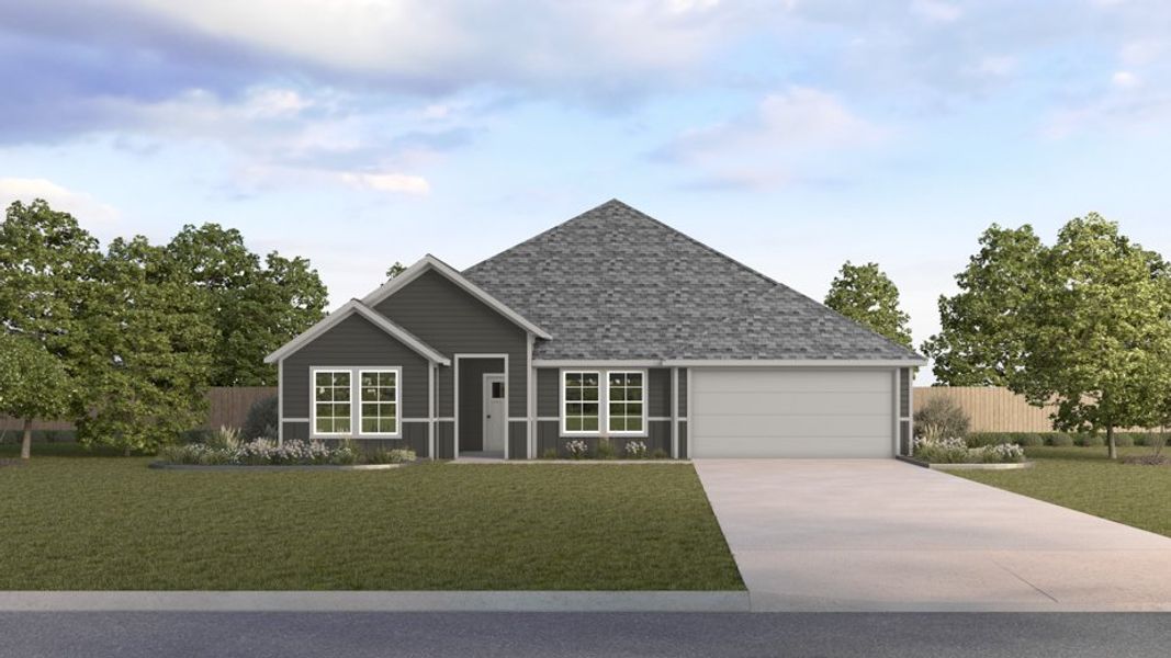 Front exterior of a new home in Waverly Estates, Josephine, TX, highlighting curb appeal (Image 1). Front exterior of a new home in Waverly Estates, Josephine, TX, highlighting curb appeal (Image 1).