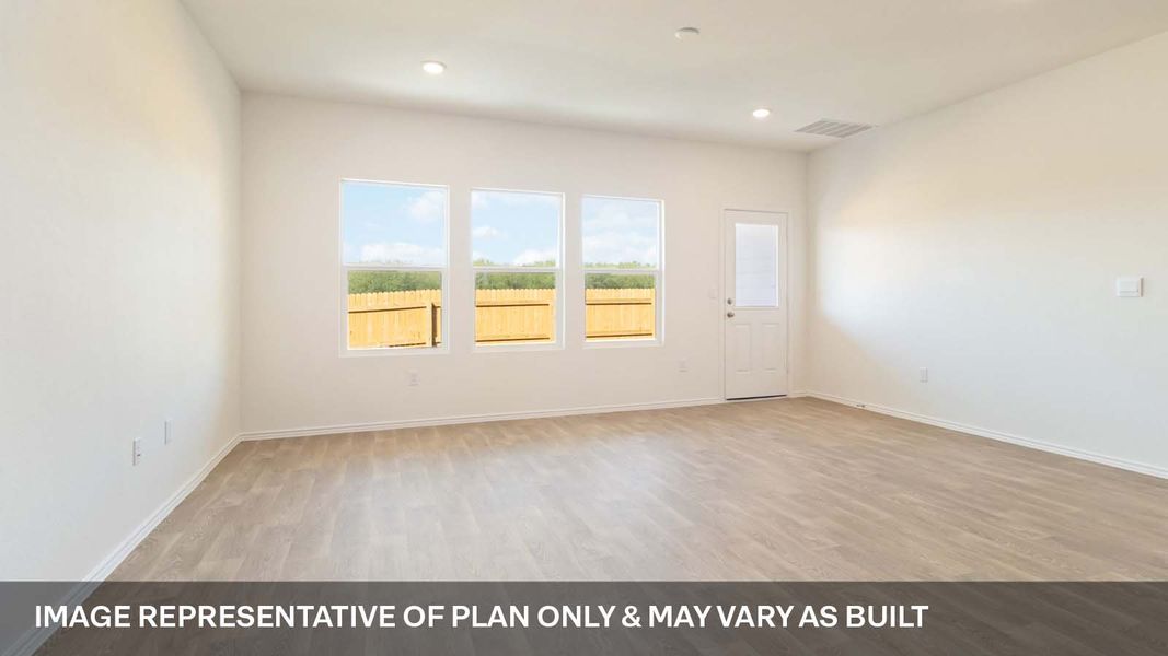 Representative unfurnished interior of a home built from the The Mitchell by D.R. Horton in Talavera, Kyle (Image 9).