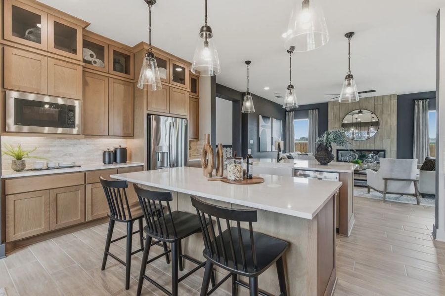 Representative furnished interior of a home built from the Acadia by Chesmar Homes in Prominence 50's, San Antonio (Image 7).