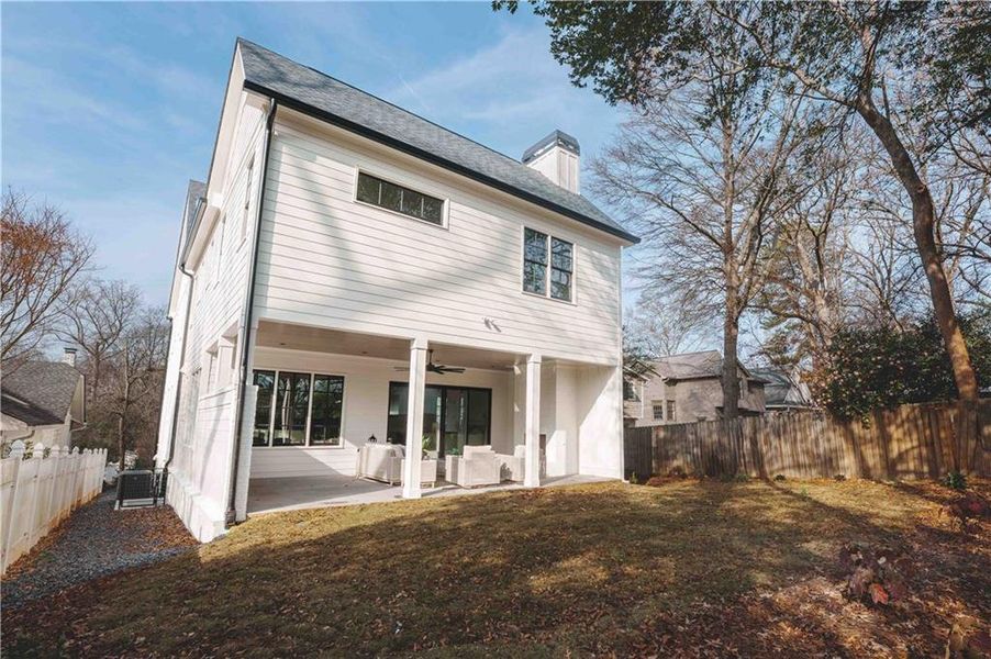 Exterior details and patio area of a home in , Atlanta (Image 2). Exterior details and patio area of a home in , Atlanta (Image 2).