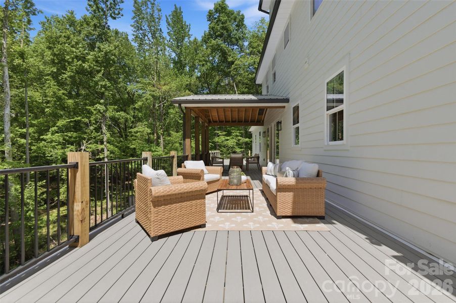 Exterior details and patio area of a home in , Matthews (Image 27).