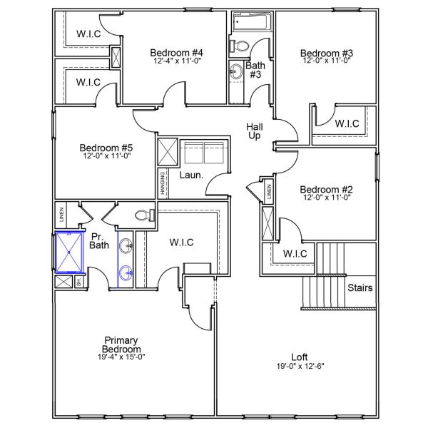 2D floor plan layout of this home in Hanes Lake, Winston-Salem, NC (Image 6).