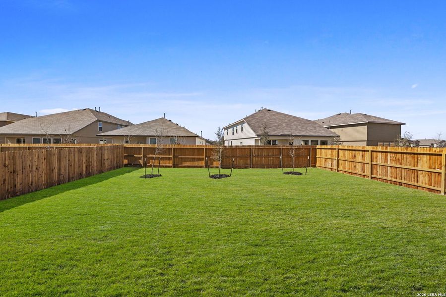 Exterior details and patio area of a home in Riverstone at Westpointe, San Antonio (Image 3).