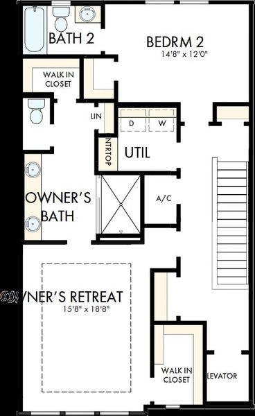 2D floor plan layout of this home in Emerald Landing at Waterside at Lakewood Ranch – City Homes, Sarasota, FL (Image 4). 2D floor plan layout of this home in Emerald Landing at Waterside at Lakewood Ranch – City Homes, Sarasota, FL (Image 4).