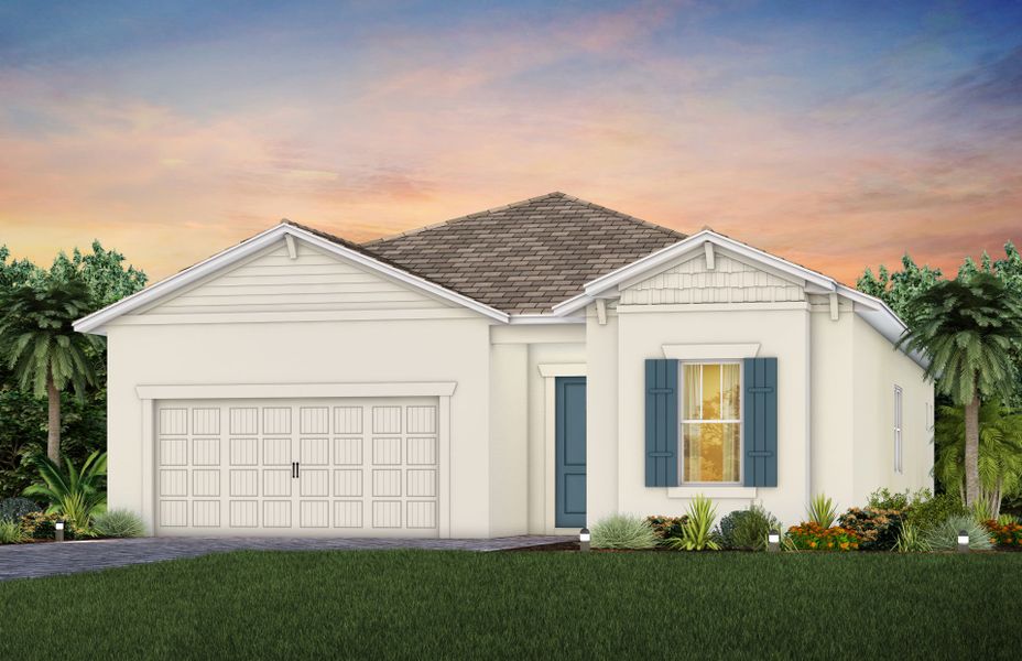 Representative exterior photo of a completed home built from the Prestige by Pulte Homes in SeaFlower, Bradenton, FL (Image 16). Representative exterior photo of a completed home built from the Prestige by Pulte Homes in SeaFlower, Bradenton, FL (Image 16).