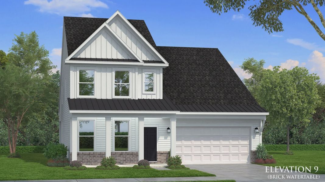 Representative exterior photo of a completed home built from the Ansley by DRB Homes in Reserve at Crowthorne, Zebulon, NC (Image 48). Representative exterior photo of a completed home built from the Ansley by DRB Homes in Reserve at Crowthorne, Zebulon, NC (Image 48).