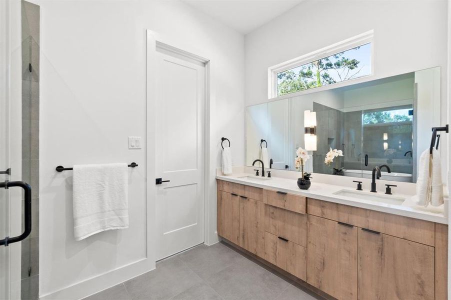 Gorgeous, custom primary bathroom