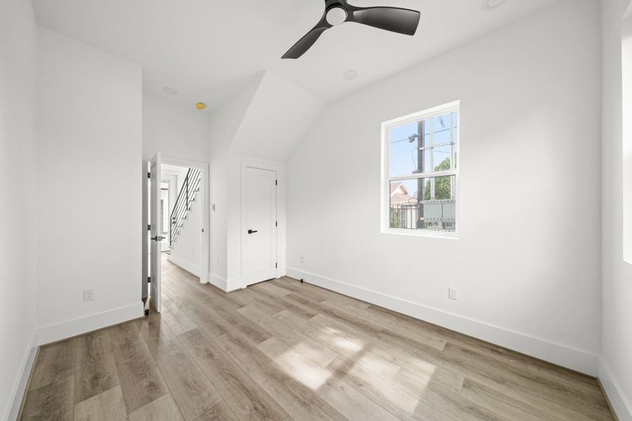 The layout is complete with recessed lighting and a modern ceiling fan with integrated light. This room has easy access to the garage and foyer. The layout is complete with recessed lighting and a modern ceiling fan with integrated light. This room has easy access to the garage and foyer.