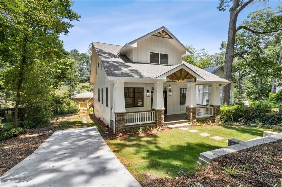 Front exterior of a new home in , Pine Lake, GA, highlighting curb appeal (Image 27).