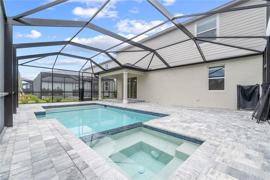Exterior details and patio area of a home in Sabal Glen at Babcock Ranch, Punta Gorda (Image 31). Exterior details and patio area of a home in Sabal Glen at Babcock Ranch, Punta Gorda (Image 31).