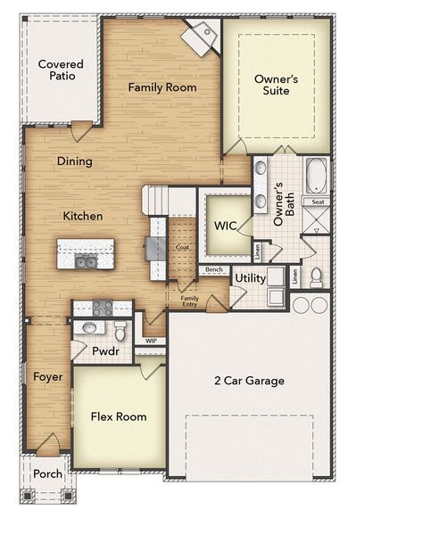 2D floor plan layout of this home in Waterford Park, Weatherford, TX (Image 3). 2D floor plan layout of this home in Waterford Park, Weatherford, TX (Image 3).