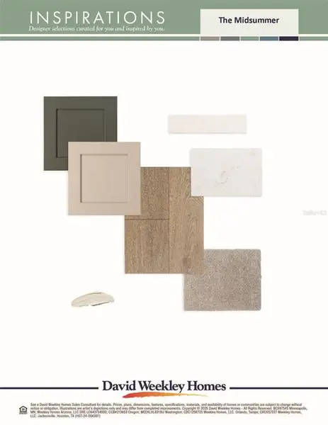 Sample of building materials used in homes in Lakeside at Satilla, St. Cloud (Image 3).