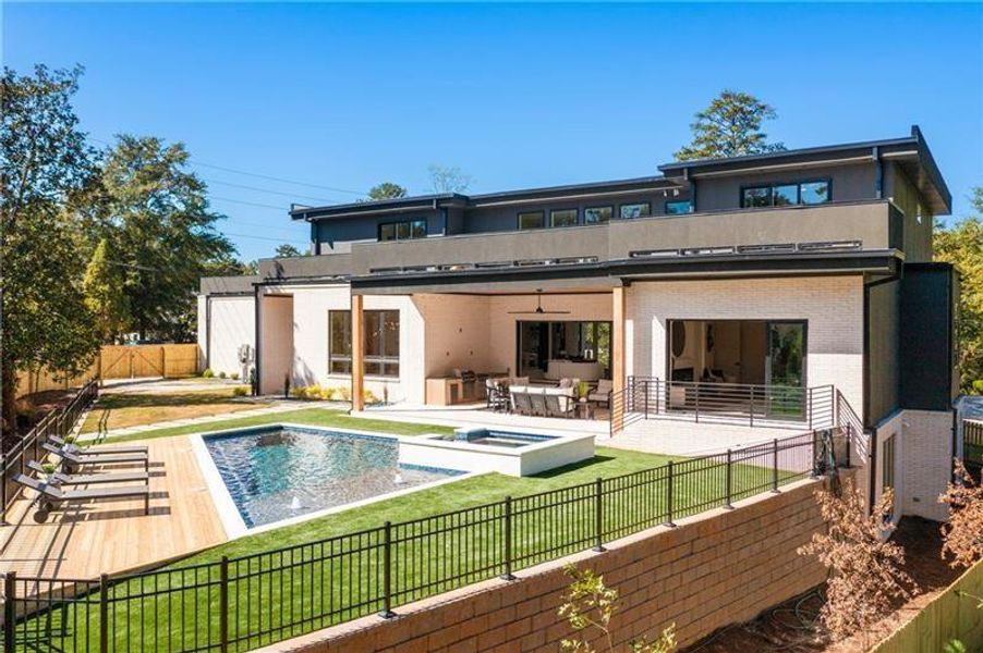 Exterior details and patio area of a home in , Atlanta (Image 44).