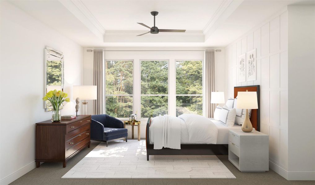 Spacious primary suite (*Artist rendering used for illustration purposes only.)