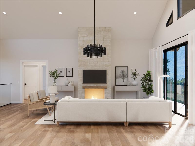 Furnished interior view inside a new home in , Mill Spring (Image 3).