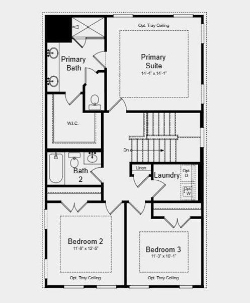 2D floor plan layout of this home in Hampton Trace, Marietta, GA (Image 3).