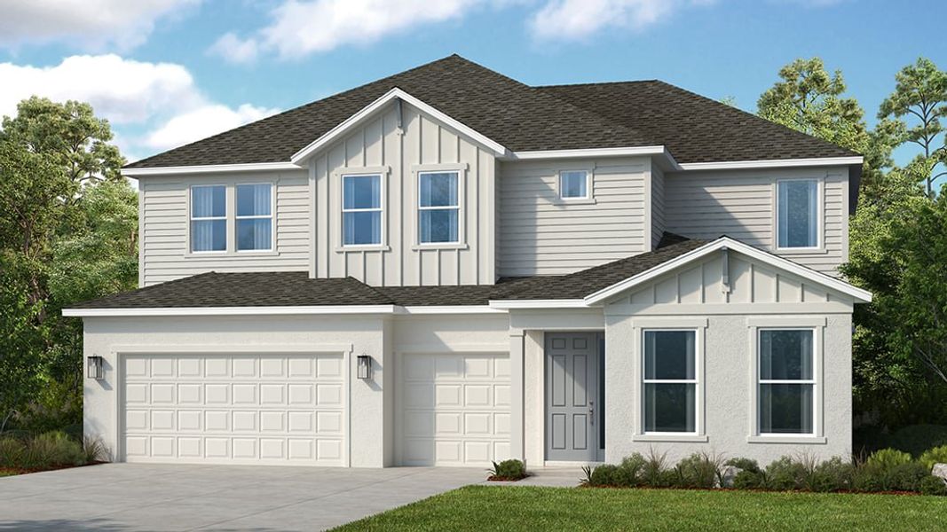 Representative exterior photo of a completed home built from the Nantucket by Taylor Morrison in Skye Ranch Community Group Page, Sarasota, FL (Image 19). Representative exterior photo of a completed home built from the Nantucket by Taylor Morrison in Skye Ranch Community Group Page, Sarasota, FL (Image 19).