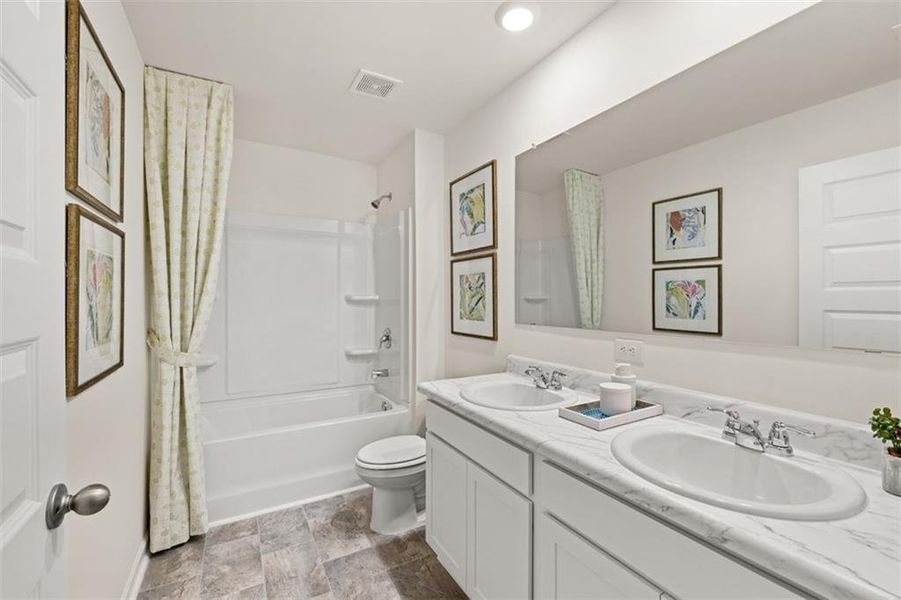 Furnished interior view inside a new home in Jackson Landing, Jefferson (Image 17). Furnished interior view inside a new home in Jackson Landing, Jefferson (Image 17).