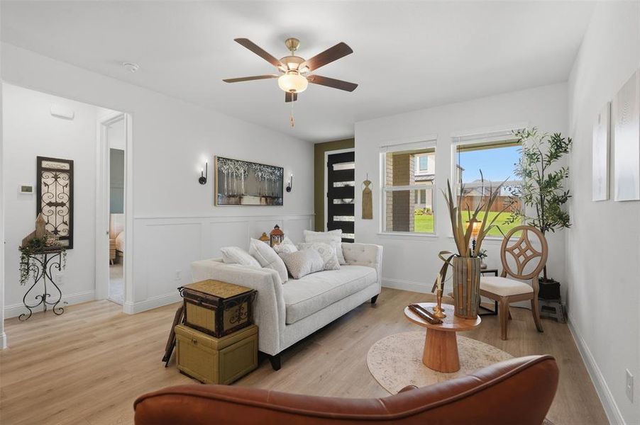Furnished interior view inside a new home in Cross Creek Meadows, Celina (Image 14).