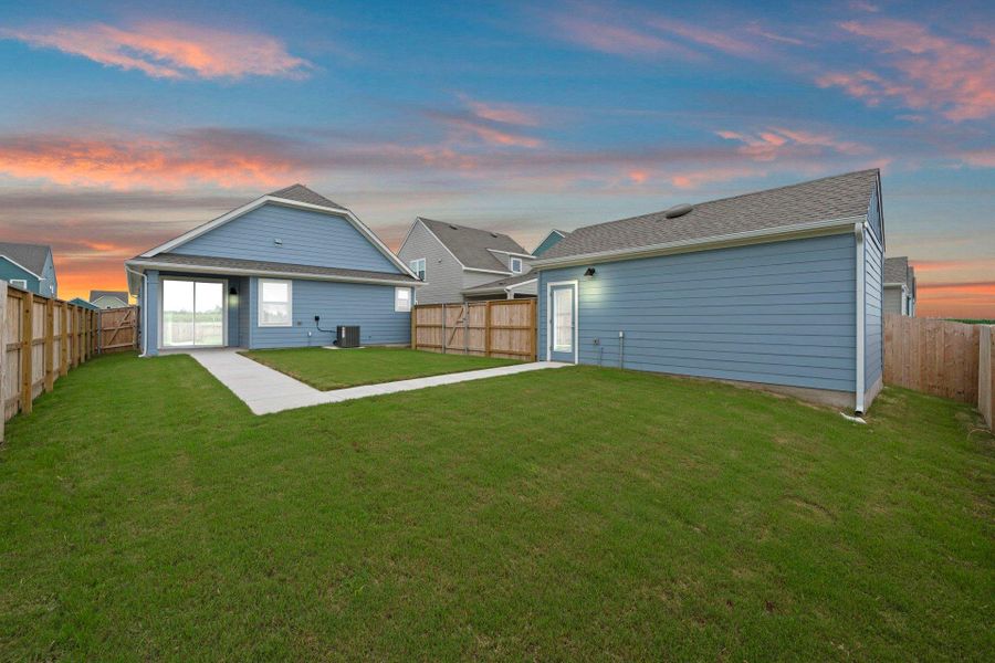 Rear of Home and Private Backyard