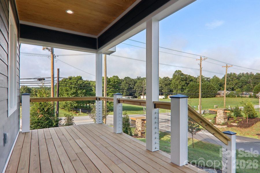 Exterior details and patio area of a home in , Hendersonville (Image 33).