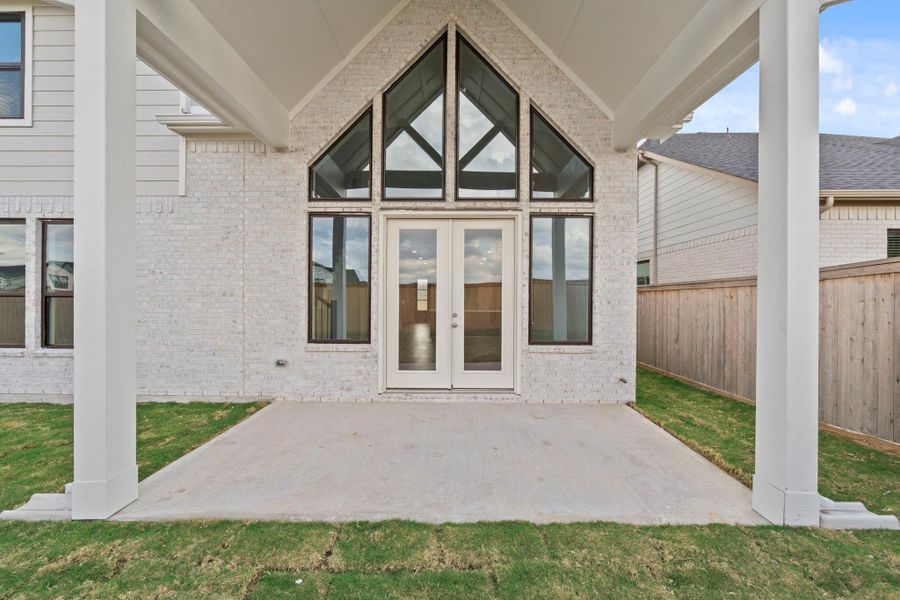 Exterior details and patio area of a home in Bridgeland 45', 50', 70', Cypress (Image 3).