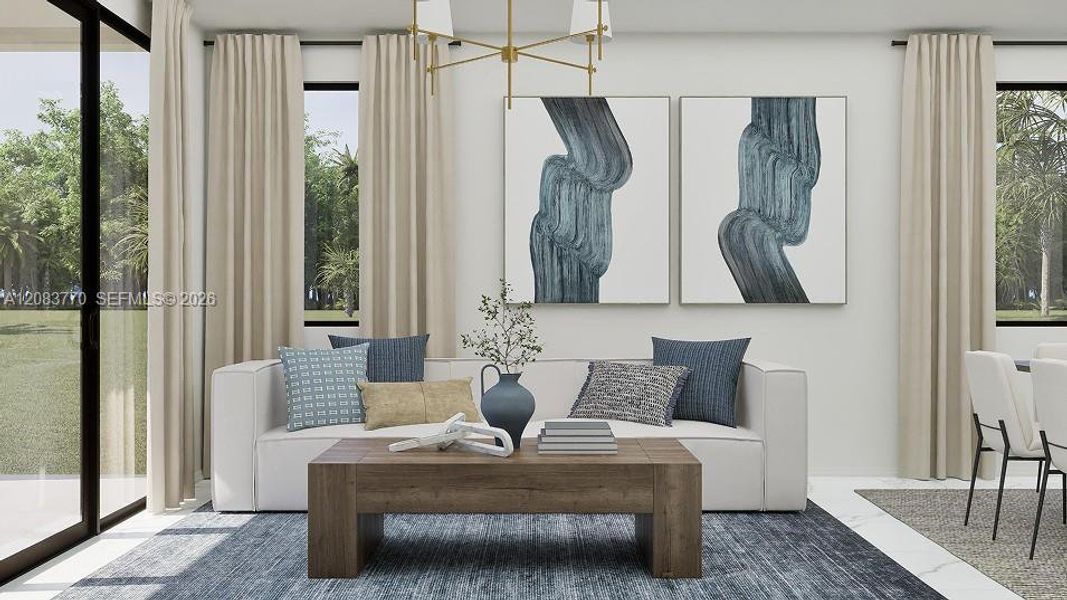 Furnished interior view inside a new home in Solterra, Sunrise (Image 5).