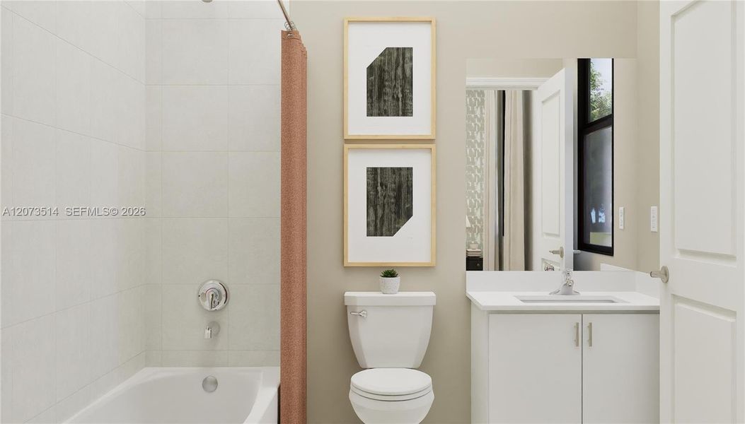 Furnished interior view inside a new home in Pineland Crest, Miami (Image 10).