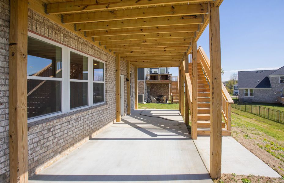 Exterior details and patio area of a home in Durham Farms, Hendersonville (Image 28).