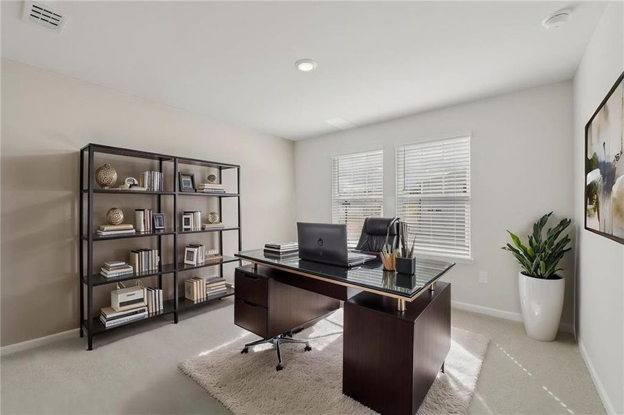 Furnished interior view inside a new home in Parkside at Grayson, Grayson (Image 14).