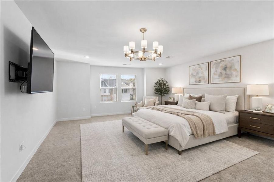 Furnished interior view inside a new home in The Enclave at Dial Farm Phase III, Walnut Grove (Image 17).