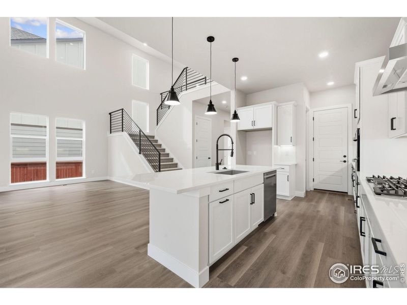 Furnished interior view inside a new home in Festival at RainDance, Windsor (Image 4).