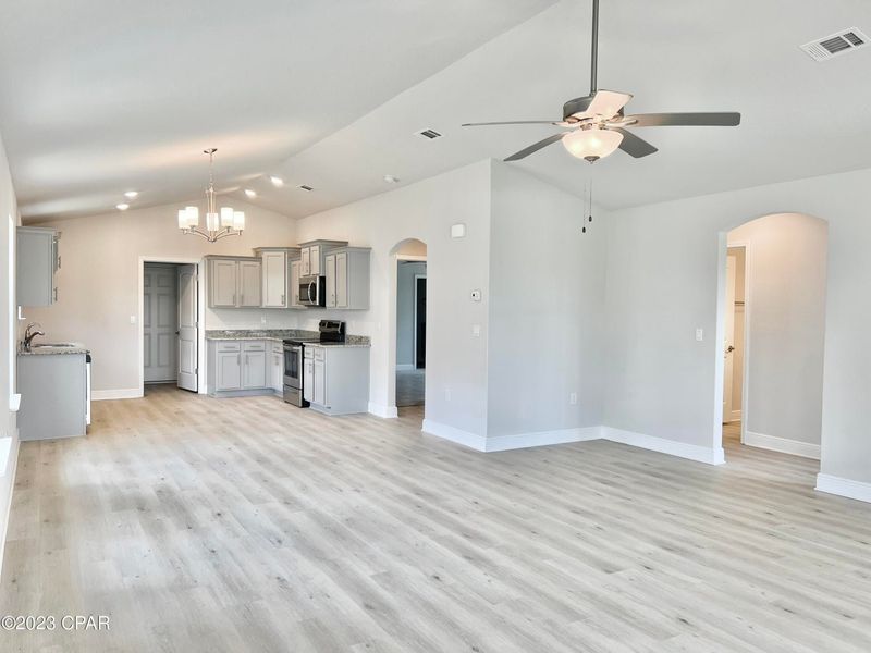 Furnished interior in a model home at East Bay in Panama City (Image 12). Furnished interior in a model home at East Bay in Panama City (Image 12).