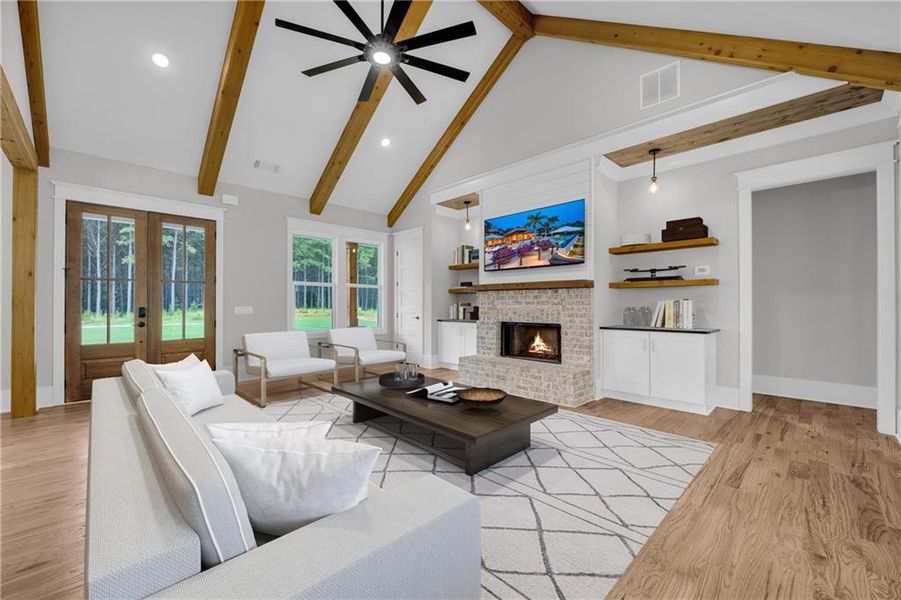 Furnished interior view inside a new home in , Monroe (Image 61).