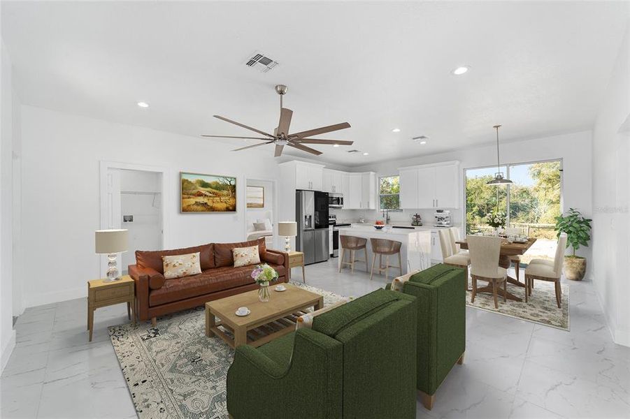 Furnished interior view inside a new home in , Summerfield (Image 6). Furnished interior view inside a new home in , Summerfield (Image 6).