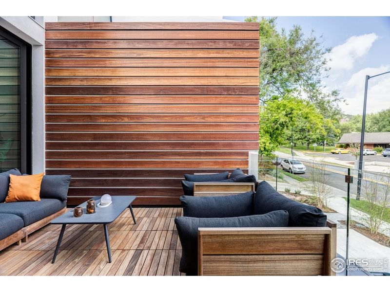 Exterior details and patio area of a home in , Boulder (Image 26).