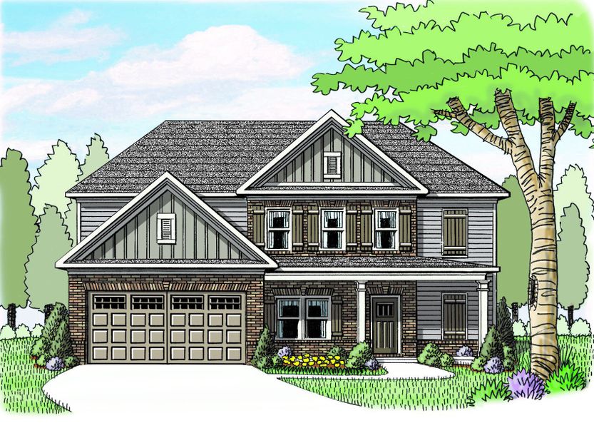 Representative rendering of the exterior for the The Hayden by Reliant Homes (Image 20).