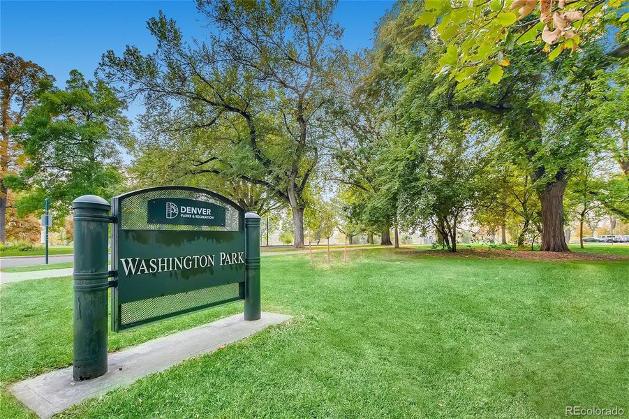 Washington Park is only a few blocks away