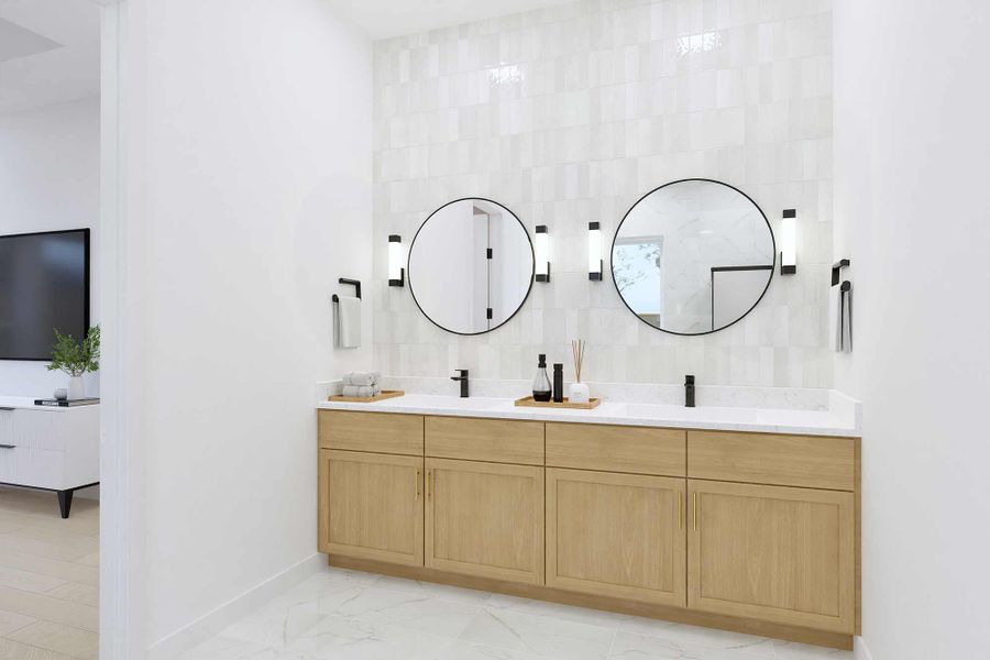 Representative furnished interior of a home built from the The Blossom by David Weekley Homes in Dunham Pointe 65' Homesites, Cypress (Image 4).