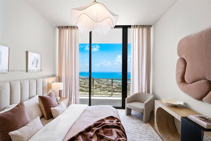 Furnished interior view inside a new home in , Miami Beach (Image 76).