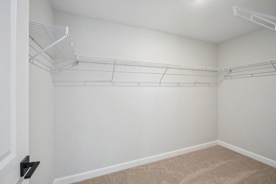 Vast primary walk-in closet
