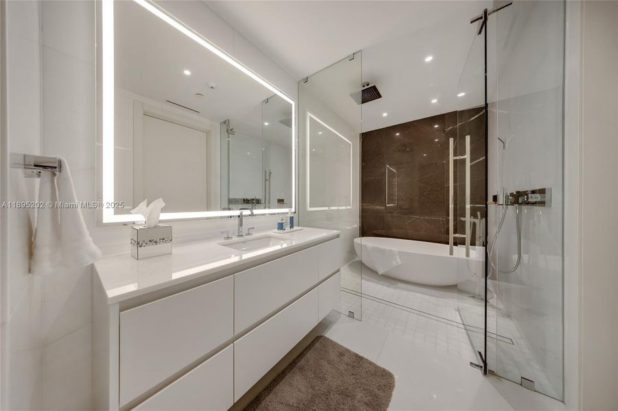 Furnished interior view inside a new home in Aston Martin Residences, Miami (Image 8).