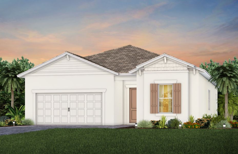 Representative exterior photo of a completed home built from the Prestige by Pulte Homes in SeaFlower, Bradenton, FL (Image 1). Representative exterior photo of a completed home built from the Prestige by Pulte Homes in SeaFlower, Bradenton, FL (Image 1).