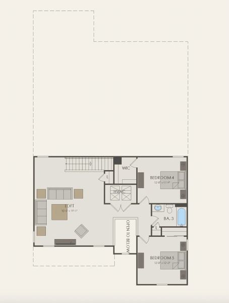 2D floor plan layout for the Coral Grand by Pulte Homes in The Landings at Saint Johns, St. Johns, FL (Image 4). 2D floor plan layout for the Coral Grand by Pulte Homes in The Landings at Saint Johns, St. Johns, FL (Image 4).