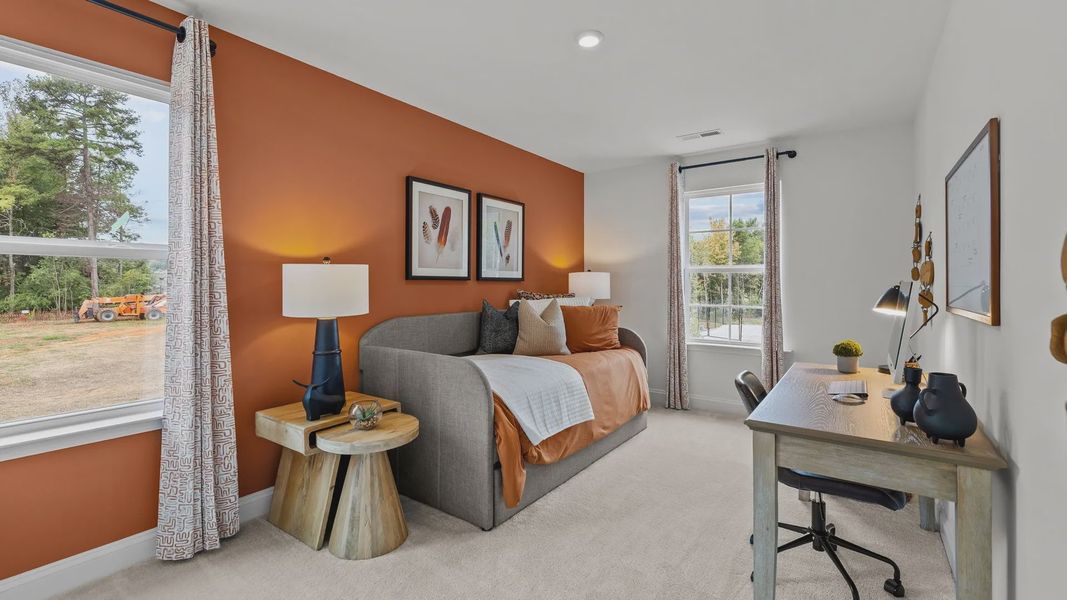 Furnished interior view inside a new home in Leigh Park, Charlotte (Image 17). Furnished interior view inside a new home in Leigh Park, Charlotte (Image 17).